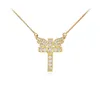 Silver jewellery custom shape pendant cross style wing necklace 18K gold unisex jewelry