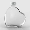 Customized Unique Design Liquor Spirit Heart Shaped 200ml Vodka Passion Glass Bottle With Cap