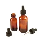 0.5oz 1oz 2oz 4oz Amber Glass Liquid Dropper Bottles with Screw Cap