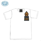 High Density T-shirt Garment Private Clothing Custom Woven Tag Brands Custom Woven Label Gold Metallic Thread