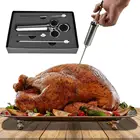 2oz Grill Sense Food Safe, 3 needle Meat Injector, Marinade Injector, Seasoning Injector set