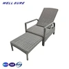 2019 Wholesale Aluminum Frame Beach Sun Bed Chaise Pool Bed Outdoor Sunbed Sun Lounger Scalable Rattan Chaise Lounge