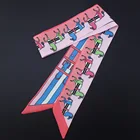 Fashion Scarf Designer Scarf Hot Sale Fashion Multi-used Horse Printing Handbag Handle Silk Scarf