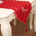 Indoor decoration Beautiful Christmas Tapestry Decorative Pattern cloth set Lace Sewing Table Runner