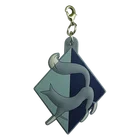 Personalize bag charm keyrings 3D Embossed bag charm Diamond fox soft pvc rubber keyrings