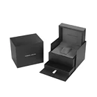 Luxury High Quality Custom Logo Black Cardboard Paper Gift Packaging Single Watch Box With Foam Insert