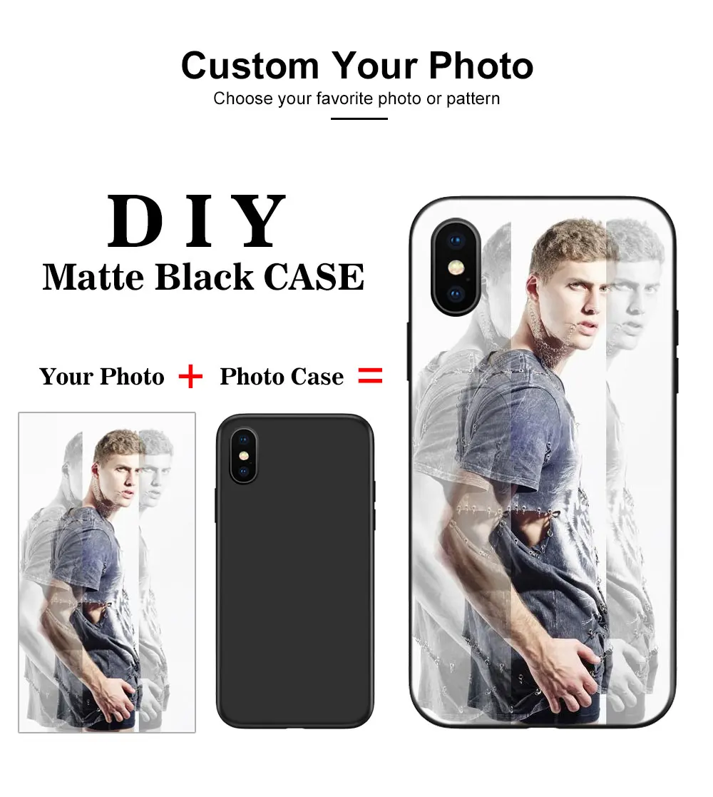 DIY photo super thin phone case For Redmi 3s 5 plus A2 Lite 7A 8 pro note 9s 8T back cover Customized Image Print black matte
