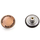Decorative Metal Button Flat Rose Gold Base DIY Accessories Shank Metal Buttons