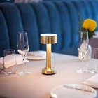Battery powered led table lamp/rechargeable cordless metal led table lamp light