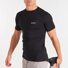 Cheap Basic Blank Plain Black T-Shirt Custom Print Cotton Spandex Men Gym Sportswear T Shirt