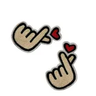 Applique Applique Top Selling Love Heart Iron On Backing Garment Badges Embroidered Patches And Applique