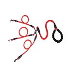 Pet Dog Leashes Golden Wool Traction Wear Nylon Hardware Accessories Rope One to Three Traction Rope 360 Rotation