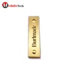 Zinc Gold Engraving Plate Cheap Promotion Gold Plating Thin Engraved Logo Small Metal Plates