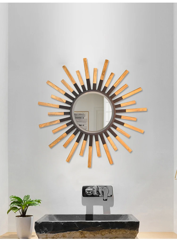 Hot sale metal interior decoration mirror led home bathroom glass wall light