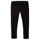 Black Five Pockets Design Big And Tall Black Sid Skinny Fit Jeans For Men