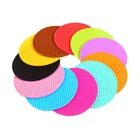 Honeycomb Round Heat Resistant Silicone Pot Holder/ Hot Pot Mat/ Pad/Coaster/Trivet