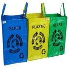 Customized logo reusable Pp woven folding garbage bag with factory price