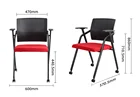 Metal Chair With Custom Portable Metal Folding Chair Plastic With Armrest Wholesale For Meeting