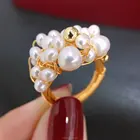 14k gold filled freshwater pearl handmade pretty woman rings