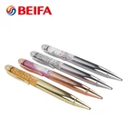 KD962619 Custom High Quality Fancy Flowing Liquid Glitter Crystal Twist Metal Ballpoint Pen With Sparkling Style
