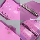 A5/A6/A7 transparent colored planner file folder mini pvc 6 metal ring binder