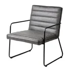 Luxury modern interior home furniture high quality metal frame design PU Leather Leisure Accent Chair