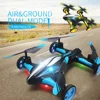 New Remote control 2 in 1 aircraft racing car drone for sale with LED light drone hand sensor