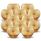 Free shipping gold bowl candle holder tea light glass candle holder