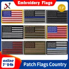 Embroidery High Quality Flag Embroidery Patch International American Country Finished Patches Embroidery Flag
