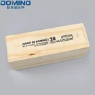 Domino Dominodomino High Quality Funny Domino Classic Custom Domino With White Dots In Wooden Box