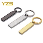 Hot selling rectangular blank auto brand licence number plate metal keychain