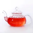 Hot and cold applicability High Borosilicon Material Glass Tea Pot glass Tea Strainer