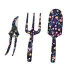 Ningbo High Quality Woman Heavy Duty Aluminum Alloy Garden Tools 3 Piece Floral Printing Garden Tools Set for Women