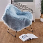 Faux Bed Fur Throw Blanket Carpet Fabric Sheepskin Rugs For Baby