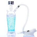 Wholesale Custom smoke Shisha Cup Travel car hookah narguil Chicha sheesha Portable Hookah whit LED light