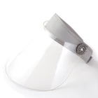 Factory cheap uv protective hat sun shield cap fashion transparent PC sun visors