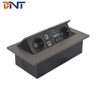 Europe popular black with CAT 6 interface hidden table pop up power socket
