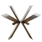 Modern fashion style Stainless steel office dining table frame polished stainless steel table base legs manufacturers