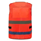 New arrival durable Red mesh vest Hot Sale china reflective safety straps vest