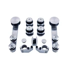 WSD-S001 Modern Stainless steel polishing/mirrored hardware frameless sliding glass door system
