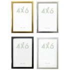 Photo Frame Wholesale Family Style Simple Shiny Gold Silver Color PVC Plastic Photo Frame