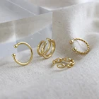925 sterling silver 18k gold plating twisted earring ear cuff