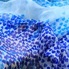Printed Silk Fabric 100% Pure Silk Chiffon Printed Fabric Gradients Print Silk Chiffon Fabric