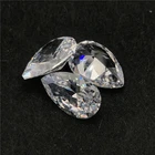 White Pear Shape Cut Diamond Cubic Zirconia Gem Stones