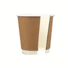 Hollow Kraft Insulated 250Ml Custom Design Corrugated Paper Cup With Logo