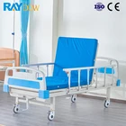 Removable Medical Record Wooden Table Adjustable 2 Cranks Manual Hospital Bed Nursing Bed for Patients