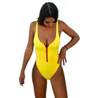 Private Logo One-piece Sexy Swimsuit Womens Swimwear Bikini With Zipper