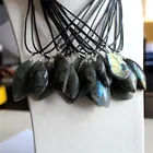 Labradorite Polish Polished Gemstone Pendant Charms Rainbow Labradorite Crystal Polish Free Size Pendant