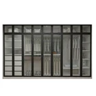 Adornus indian style flat pack 9 door resin cabinet case wardrobe