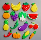 Wholesale custom 3d rubber soft pvc cartoon fruit vegetable fridge magnet